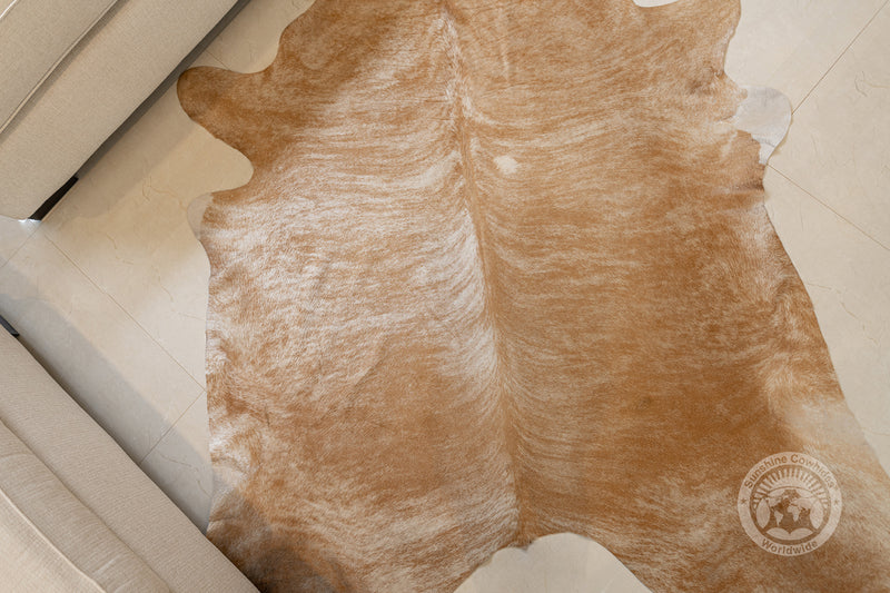 Beige Exotic Cowhide Rug