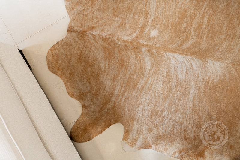 Beige Exotic Cowhide Rug