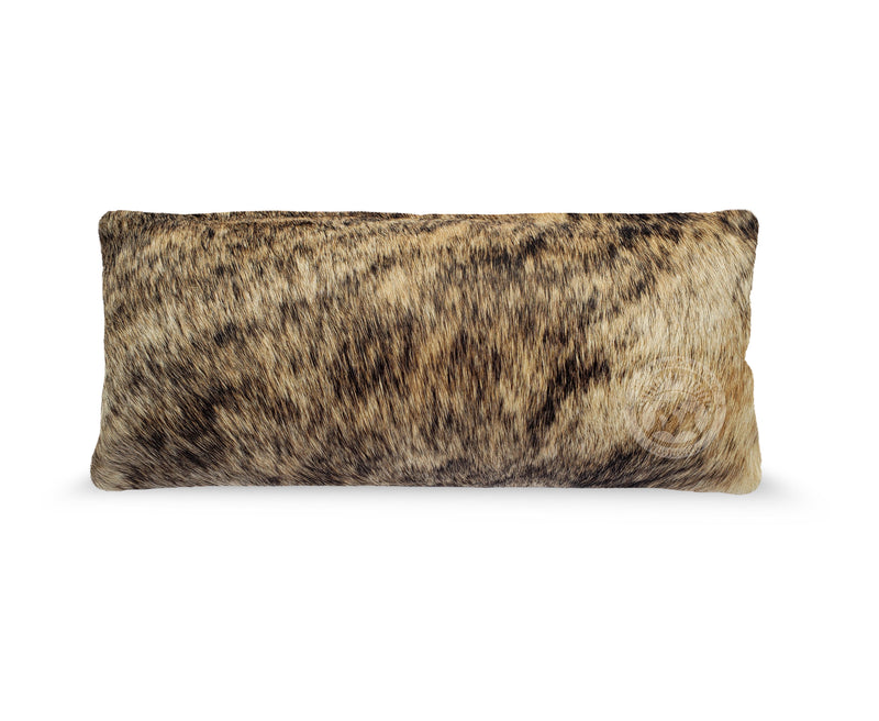 Light Brindle Cowhide Pillow Cover, 7 x 15"