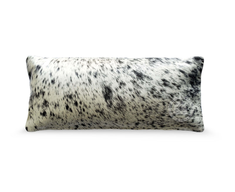Salt & Pepper Black Cowhide Pillow Cover