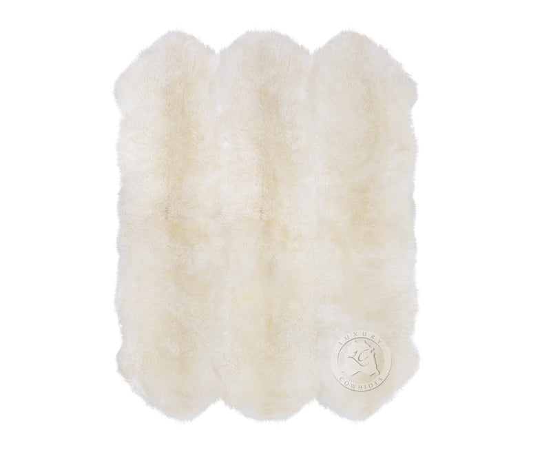 Sheepskin Rug - Natural White - 5x6'