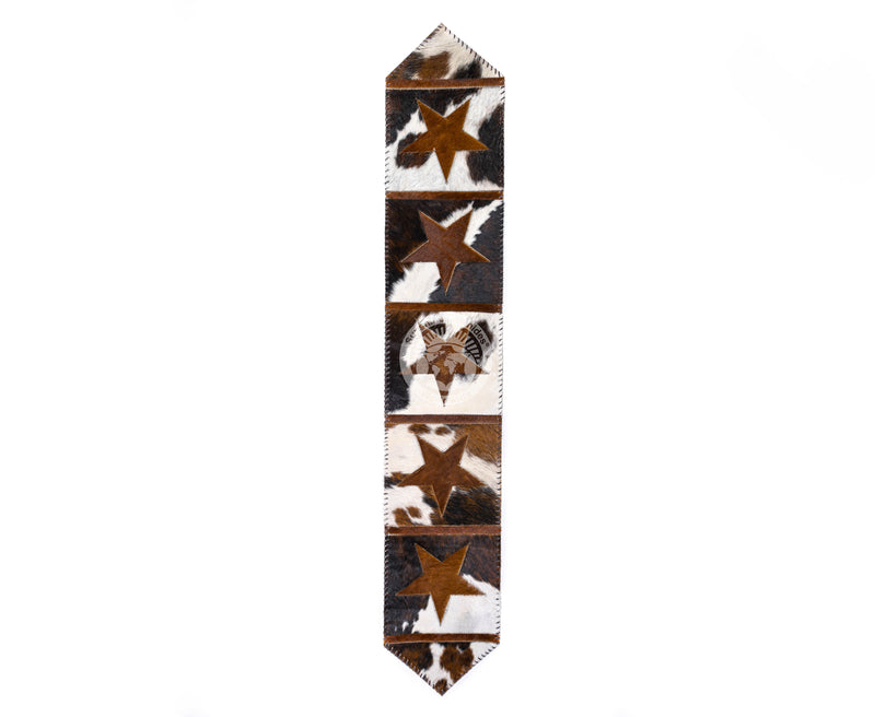 Cowhide Table Runner Star