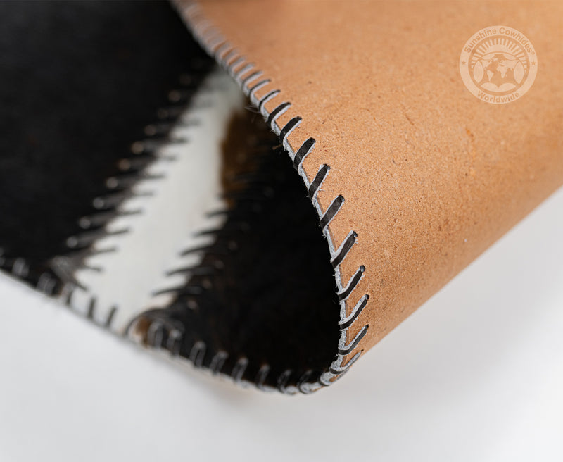 Cowhide Table Runner Tricolor (With fringe)