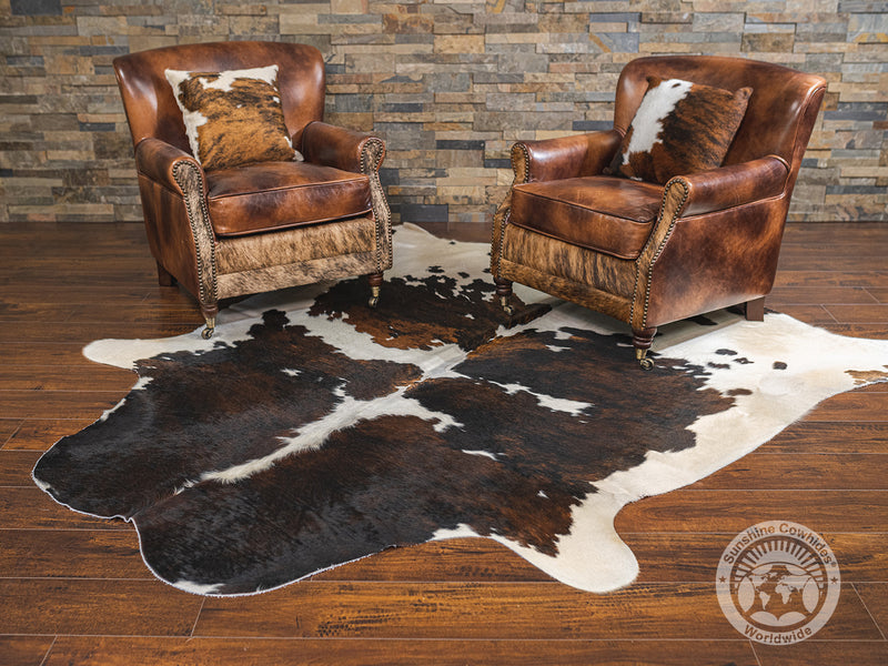 Tricolor Cowhide Rug