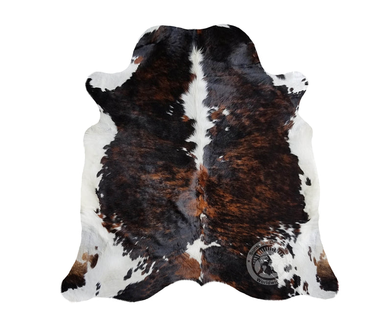 Brindle White Backbone Cowhide Rug