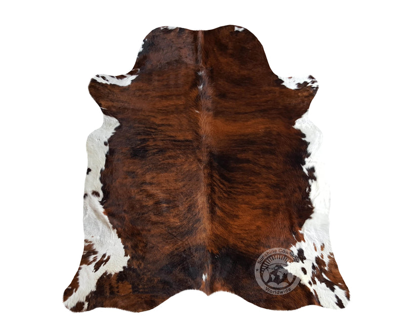 Brindle Dark White Belly Cowhide Rug