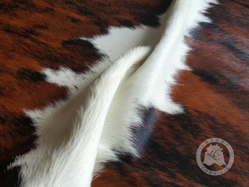 Brindle White Backbone Cowhide Rug