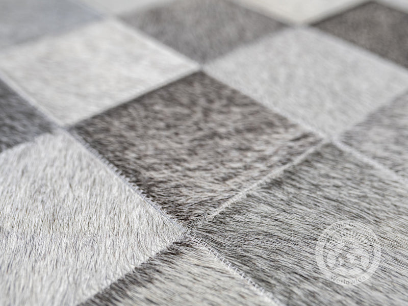 Grey - 22 X 34" Designer Rug - Squares