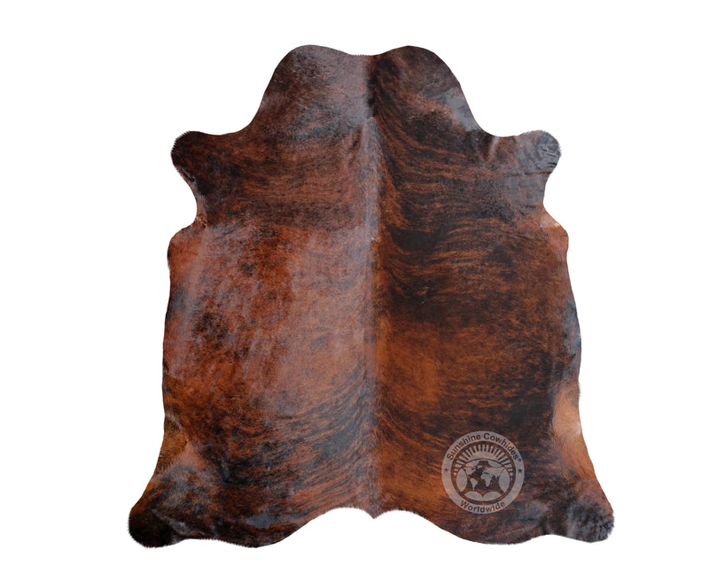 Brindle Dark Reddish Cowhide Rug