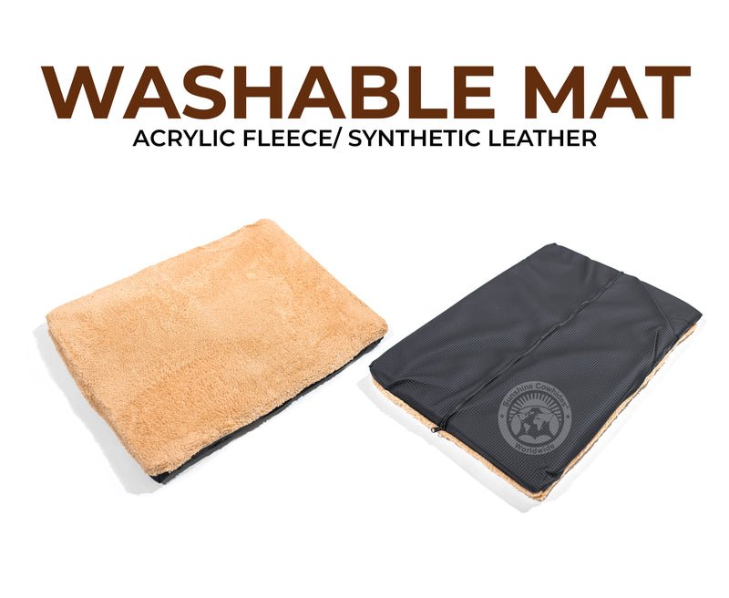 Salt & Pepper Black Cowhide Pet Bed , 22X29X8"